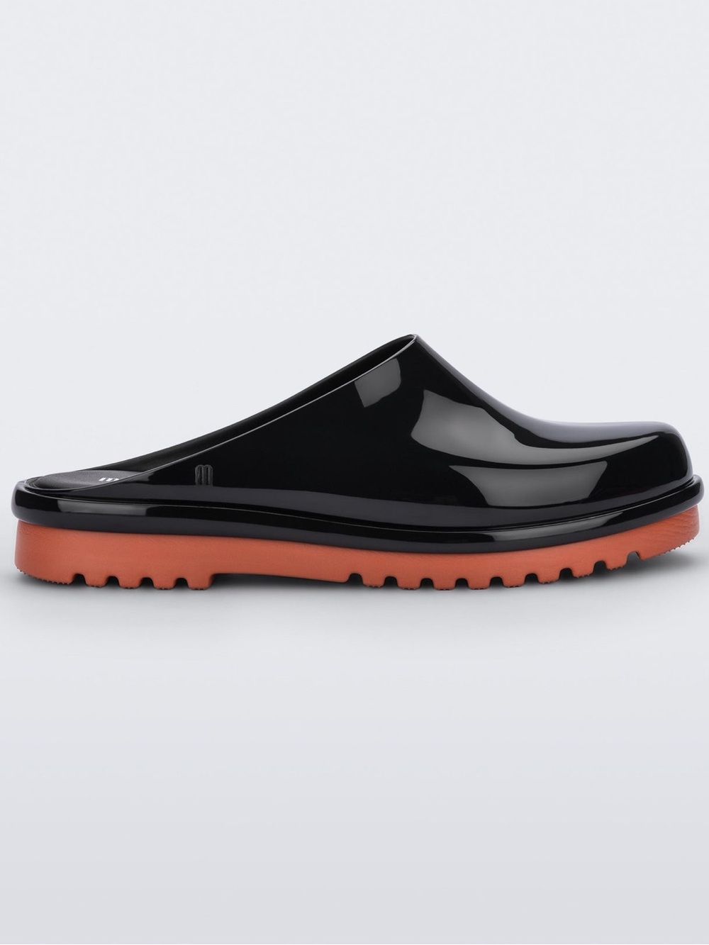 Melissa Smart Clogs in Black Gloss & Orange Sole 🖤🍊 US SZ 7, BRAND NEW! NWOB